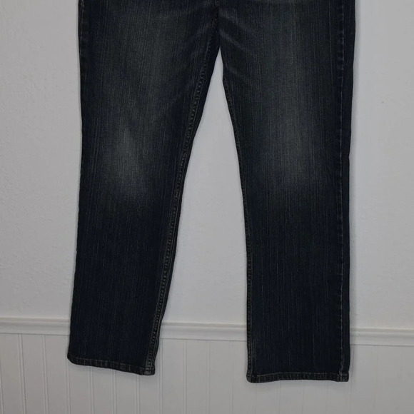 Levis 514 Mens Jeans Sz 36 x 30 Straight Dark Wash Denim Distressed 5 Pocket - Picture 3 of 16
